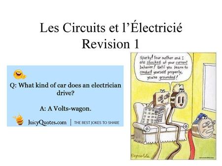 Les Circuits et l’Électricié Revision 1