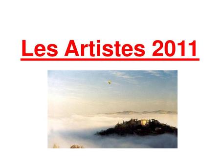 Les Artistes 2011 1.