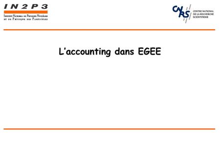 L’accounting dans EGEE