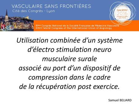 Utilisation combinée d’un système d’électro stimulation neuro musculaire surale associé au port d’un dispositif de compression dans le cadre de la récupération.