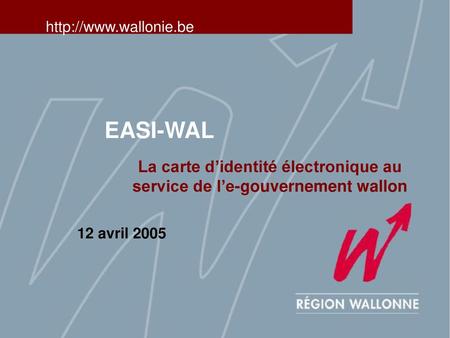 La carte d’identité électronique au service de l’e-gouvernement wallon