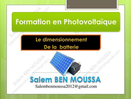 Formation en Photovoltaïque