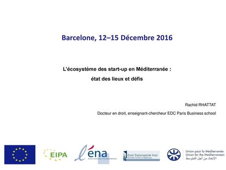 L’écosystème des start-up en Méditerranée :