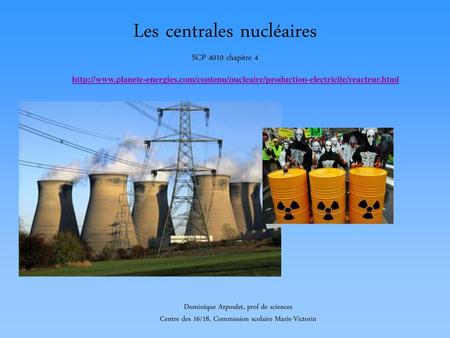 Les centrales nucléaires SCP 4010 chapitre 4