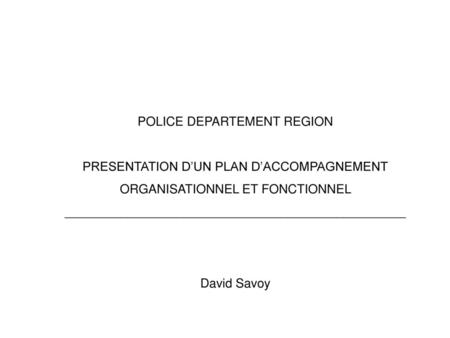 POLICE DEPARTEMENT REGION