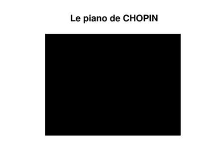 Le piano de CHOPIN.
