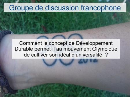 Groupe de discussion francophone