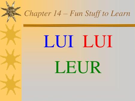 Chapter 14 – Fun Stuff to Learn