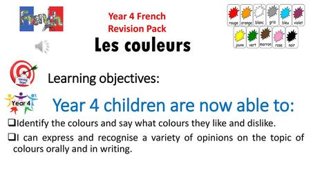 Year 4 French Revision Pack