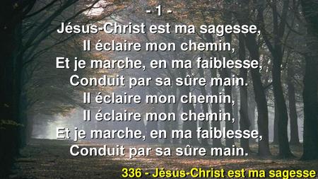 336 - Jésus-Christ est ma sagesse