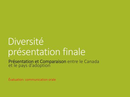 Diversité présentation finale