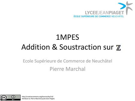 1MPES Addition & Soustraction sur