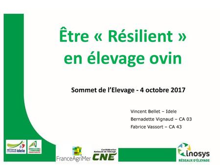 Être « Résilient » en élevage ovin