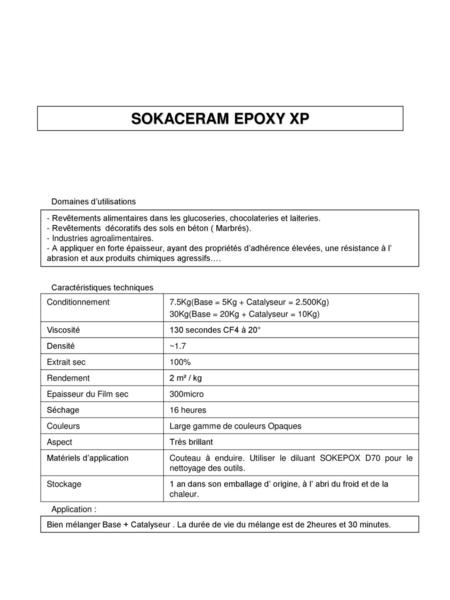 SOKACERAM EPOXY XP Fiche Technique 1 Domaines d’utilisations