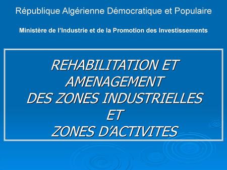 Ministère de l’Industrie et de la Promotion des Investissements