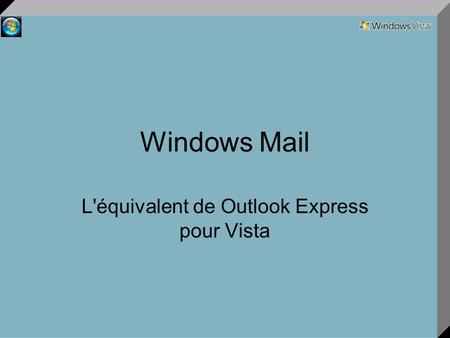 Windows Mail L'équivalent de Outlook Express pour Vista.