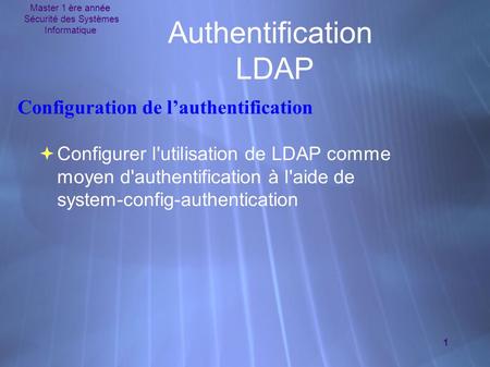 Authentification LDAP