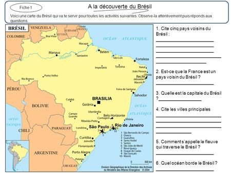A la découverte du Brésil