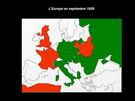 L’Europe en septembre 1939 1er sept 1939.
