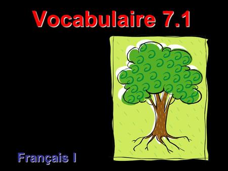 Vocabulaire 7.1 Français I. 2 C’est.... This / That is.... C’est is a contraction of ce + est Use c’est with a modified singular noun: C’est mon père.