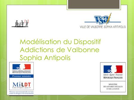 Modélisation du Dispositif Addictions de Valbonne Sophia Antipolis