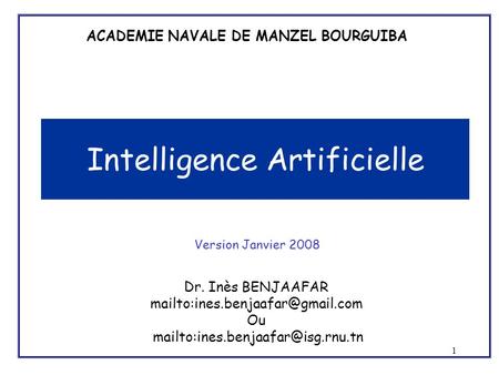 ACADEMIE NAVALE DE MANZEL BOURGUIBA