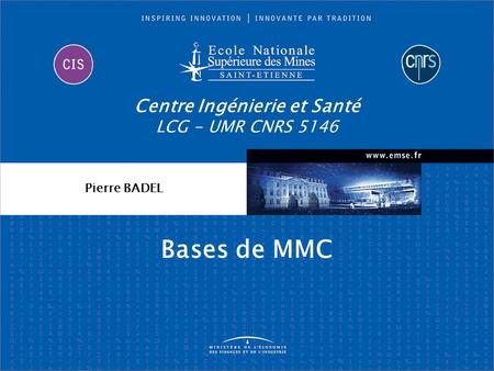 Pierre BADEL Bases de MMC.