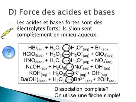 D) Force des acides et bases