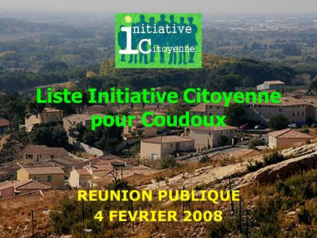 Liste Initiative Citoyenne pour Coudoux