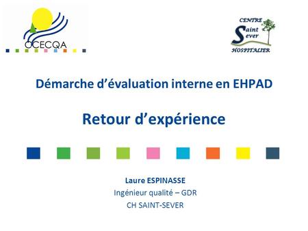 Démarche d’évaluation interne en EHPAD Retour d’expérience