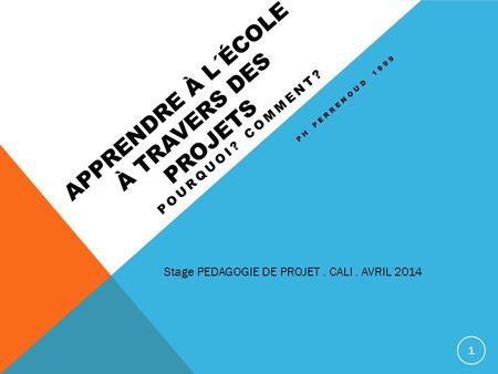 Apprendre à l´école à travers des projets