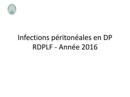 Infections péritonéales en DP RDPLF - Année 2016
