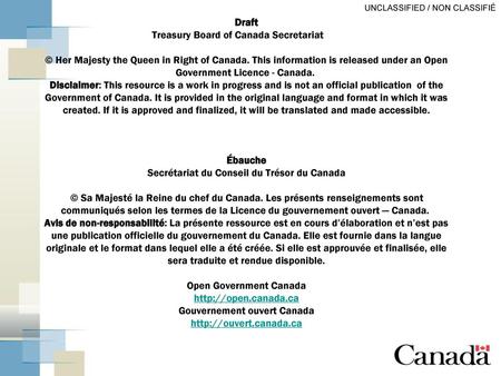 Draft Treasury Board of Canada Secretariat