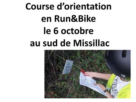 Course d’orientation en Run&Bike le 6 octobre au sud de Missillac