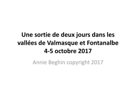 Annie Beghin copyright 2017