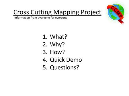 Cross Cutting Mapping Project