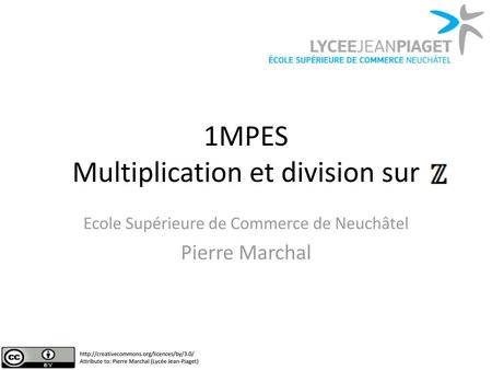 1MPES Multiplication et division sur