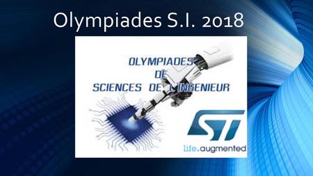 Olympiades S.I. 2018.