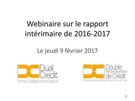 Webinaire sur le rapport intérimaire de