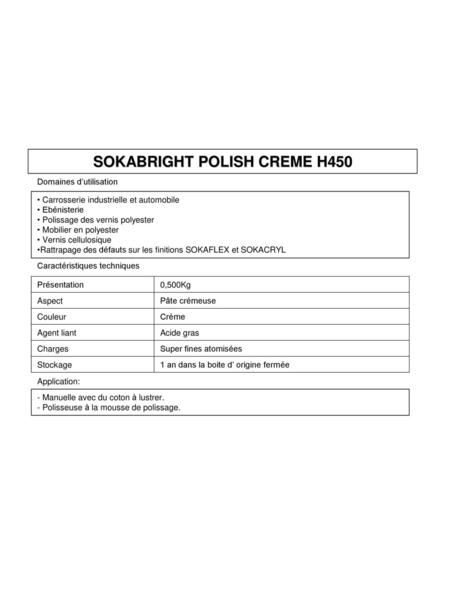 SOKABRIGHT POLISH CREME H450
