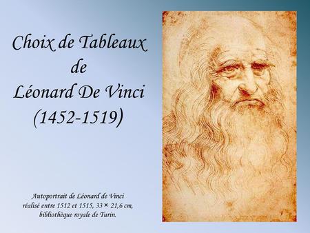 Choix de Tableaux de Léonard De Vinci ( )