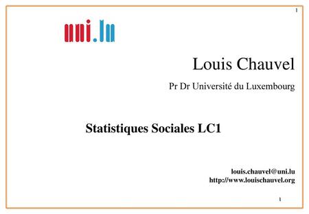 Statistiques Sociales LC1