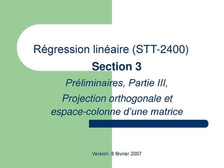 Régression linéaire (STT-2400)