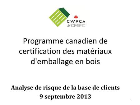 Programme canadien de certification des matériaux d'emballage en bois