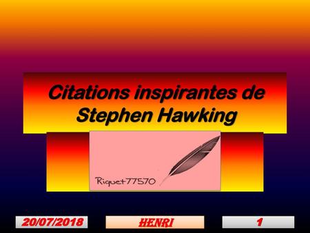 Citations inspirantes de Stephen Hawking