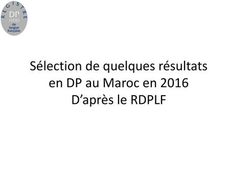 Population marocaine dans RDPLF Année 2016