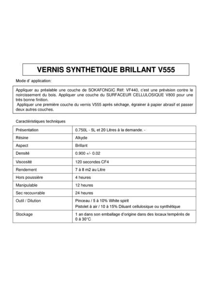 VERNIS SYNTHETIQUE BRILLANT V555