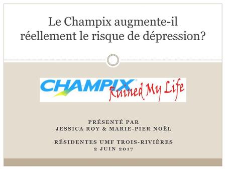 Le Champix augmente-il réellement le risque de dépression?