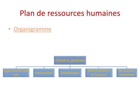 Plan de ressources humaines