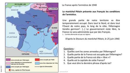 La France après l‘armistice de 1940